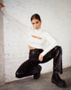Image de Tronis Crop Top in Rib Star White