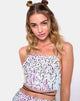 Image de Truman Crop Top en Fishcale Sequin Iridescent Black Pearl
