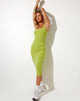 Image de Uzma Midi Dress in Rib Leaf Green