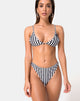 Image de Vader Bikini Top in Black and White Stripe