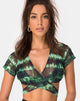 Image de Valiza Crop Top in Turquoise Mesh