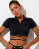 Image de Valtina Crop Top in Lycra Black