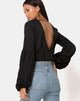 Image de Vautier Top en satin Cheetah Black