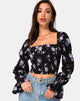 Image de Velina Top en blanc rose noir