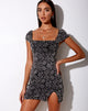 Image de Verga Mini Robe en Brocart Gris Flock