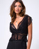Image de Veronica Wrap Top in Romantic Lace Black
