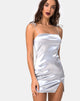 Image de Verso Bodycon Dress in Satin Ice Silver
