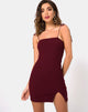 Image de Verso Bodycon Dress in Burgundy