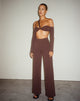 image de Obera Wide Leg Trouser in Bitter Chocolate