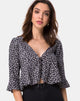 Image de Vinequa Blouse in Ditsy Rose Black