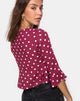 Image de Vinequa Top in Medium Polka Wine