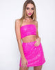 Image de Weaver Jupe taille haute en Mini Sequin Paris Pink