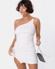 Image de Sattia Bodycon Dress in Mini Rib White