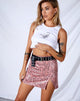 Image de la mini-jupe Wren en PU Snake Pink