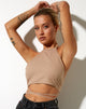 Image de Wu Crop Top en Rami Biscuit