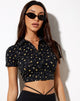 Image de Wuma Cropped Shirt in Pretty Petal Black