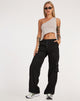 Image de Xander Cargo Trouser en Cotton Drill Black