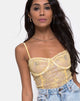 Image de Yecal Corsage transparent en dentelle pastel Lemon