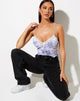 Image de Yenika Crop in 20s Cherub White and Blue