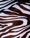 Wavey Zebra noir et blanc avec dentelle