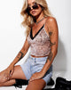 Image de Yenika Cami Top in Mesh Sand Leopard