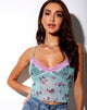 Image de Yenika Crop Top in Lilac Rose Khaki with Lace