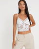 image de Yenko Crop Top in Lace Ivory