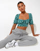 Image de Yiava Crop Top in Floral Field Green