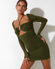 Image de Yuvila Bodycon Dress in Mesh Khaki