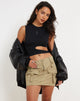 image de Zane Cut Out Crop Top in Black