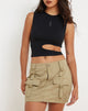 image de Ai Cargo Mini Skirt in Moss Green