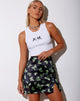 Image de la mini-jupe Zida en noir Butterfly Lime