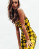 Image de Zipshi Crop Top in Winter Plaid Yellow