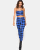Image de Jolim Tapered Trouser in Tartan Blue