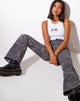 Image de Zoven Flare Trouser in Abstract Croc Black