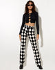 Image de Zoven Flare Trouser in Harlequin Black and White