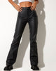Image de Zoven Pantalon en PU noir mat
