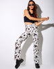 Image de Zoven Flare Trouser in Mini Cow Black and White