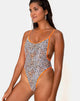Image de Arines Maillot de bain en mini tigre avec des liens orange