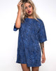 Image de Sunny Kiss Oversize Tee in Leopard Royal Blue