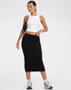 image de Magata Midi Skirt in Jersey Plise Black