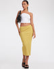 image de Magata Midi Skirt in Jersey Plise Mustard
