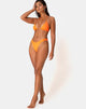 Image de la culotte de bikini Makida en orange mat