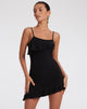 Image de Mini robe Nikala en noir fluide