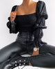Image de Velina Crop Top in Satin Rose Black