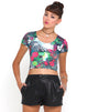 Image de Motel Tabby Crop en rose Southern Floral Highlight Print