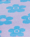 Mignonne marguerite florale Lilas Bleu