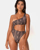 Image de Velo Swimsuit in Snake Taupe