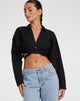 image de Elyse Crop Top en Rami Black