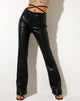Image de Zerbe Flare Trouser in PU Black